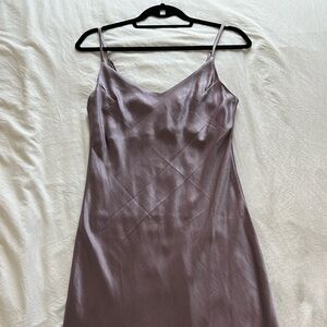 Purple midi dress with adjustable straps